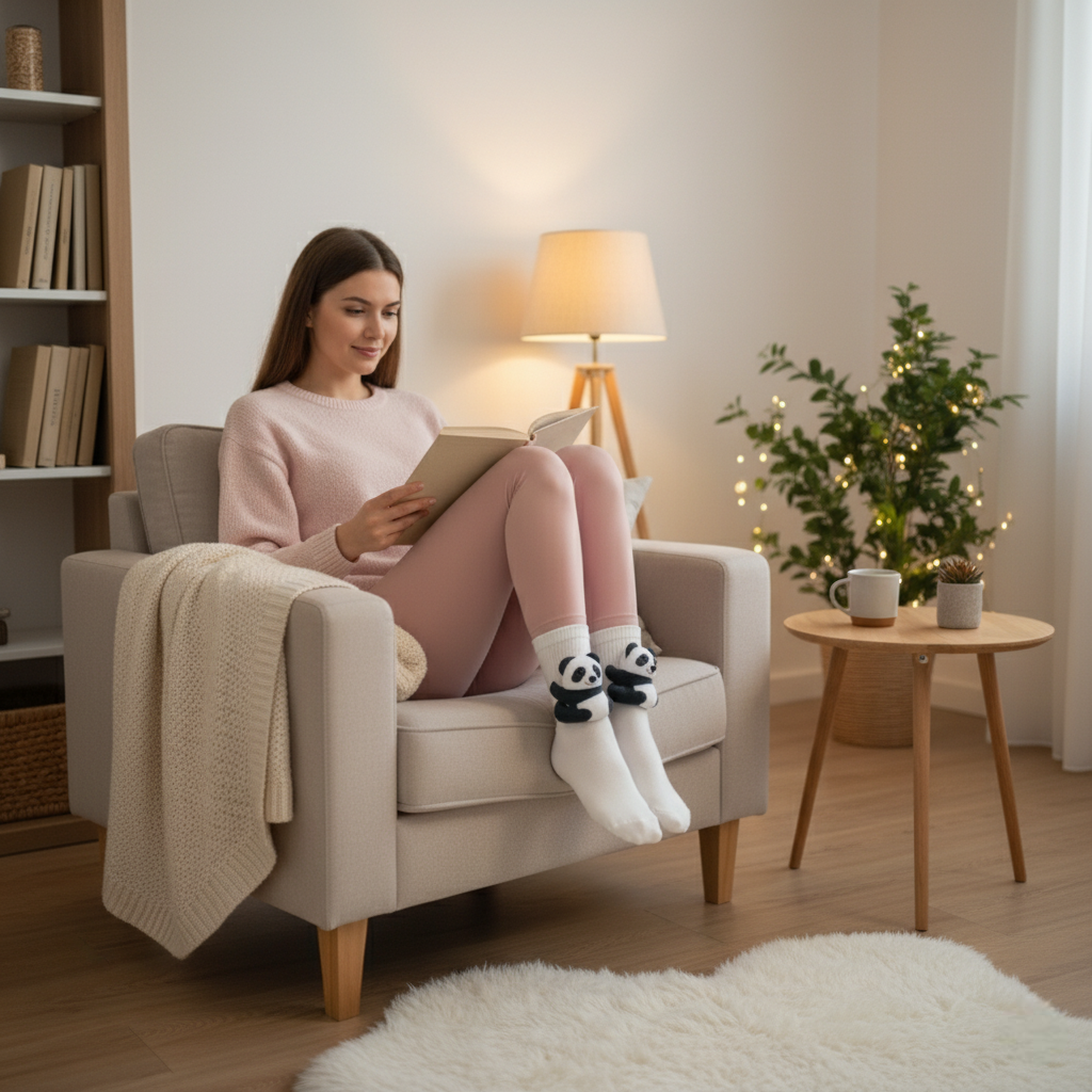 Cute 3D Knit Animal Socks — Unisex Panda V2 , Handmade
