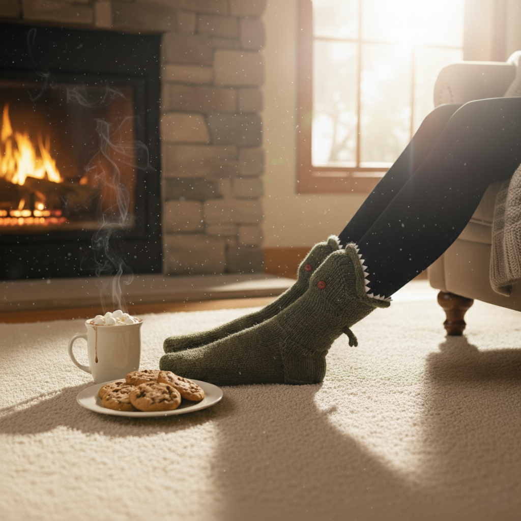 Cute 3D Knit Animal Socks — Unisex T-Rex Dinosaur, Handmade